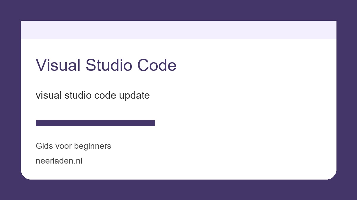 visual studio code update voor ontwikkelaars en technische gebruikers