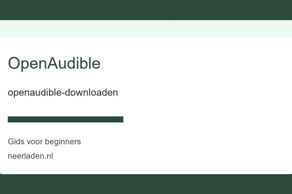 openaudible-downloaden voor beginners