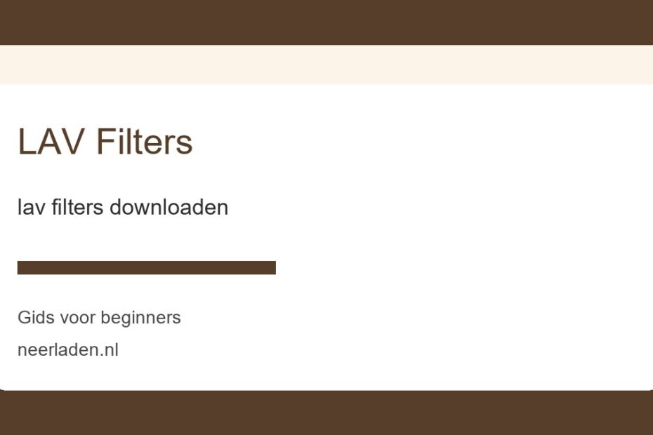 lav filters downloaden voor beginners