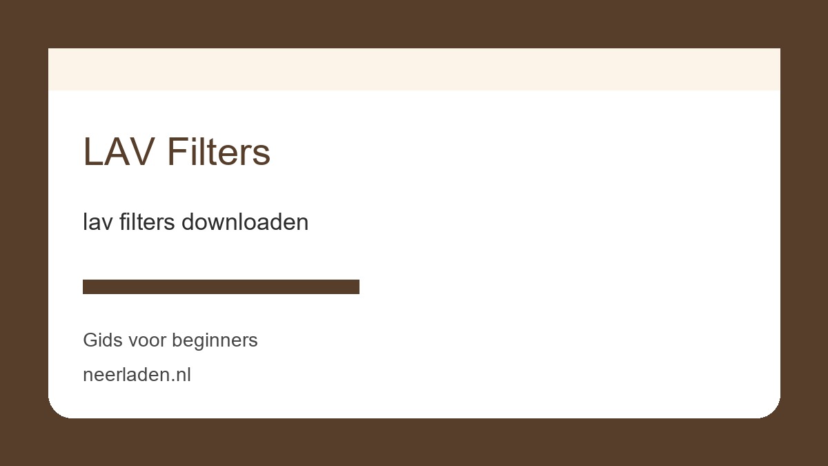 lav filters downloaden voor praktische gebruikers