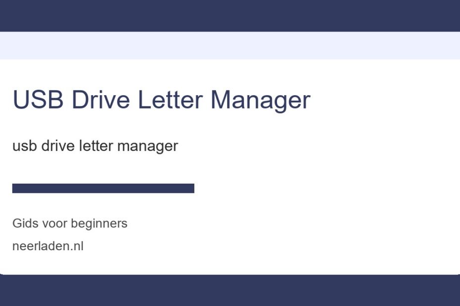 usb drive letter manager voor beginners