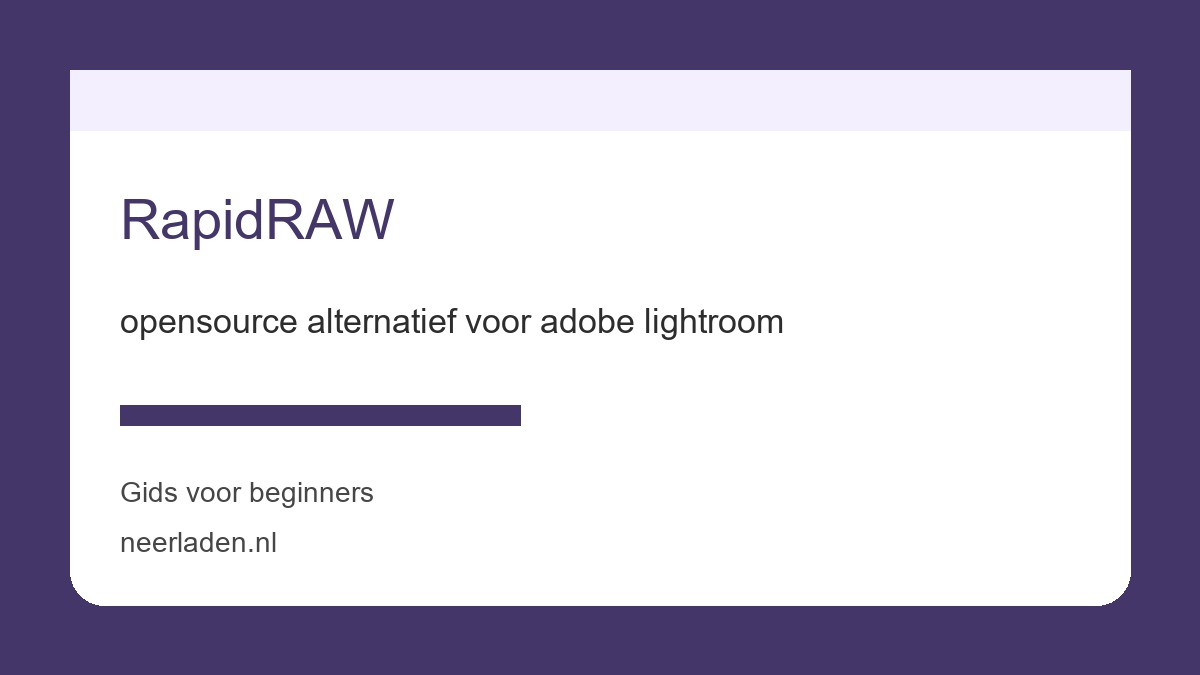 opensource alternatief voor adobe lightroom voor makers en mediagebruikers