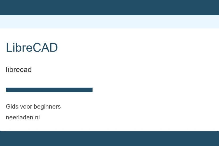 librecad voor beginners