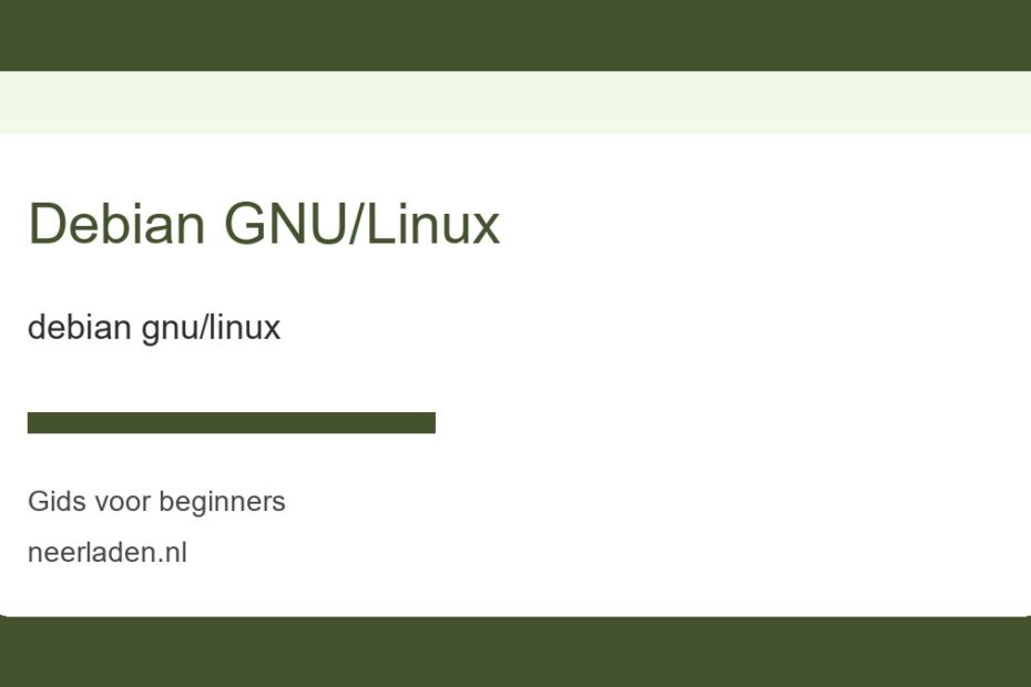 debian gnu/linux voor beginners