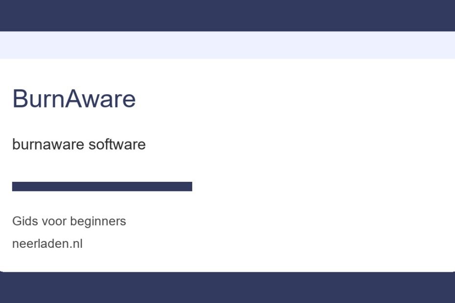 burnaware software voor beginners