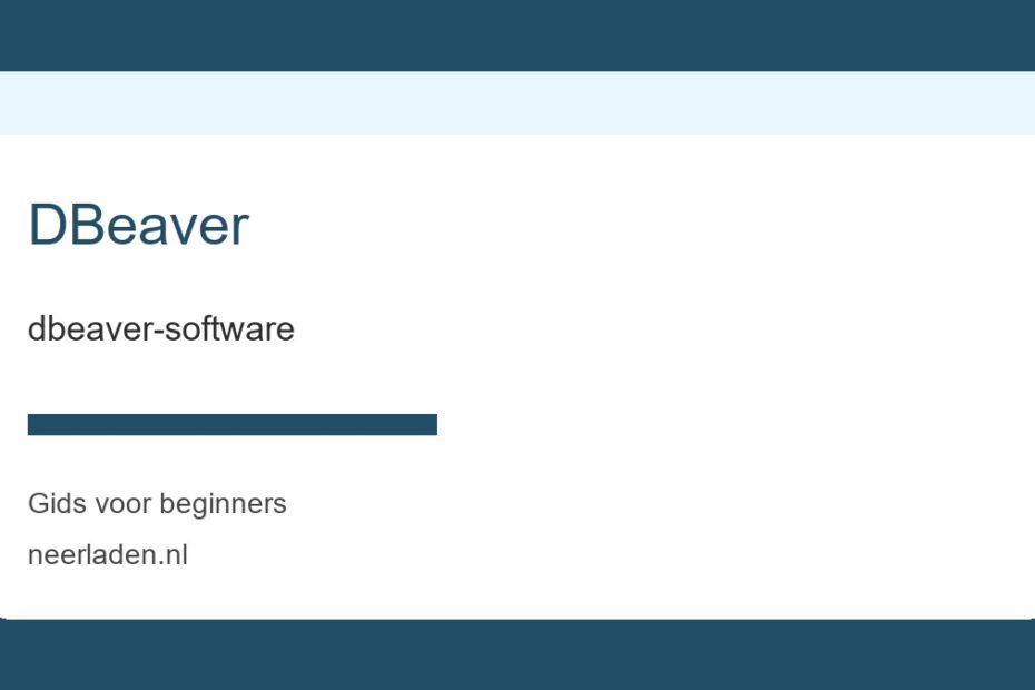 dbeaver-software voor beginners
