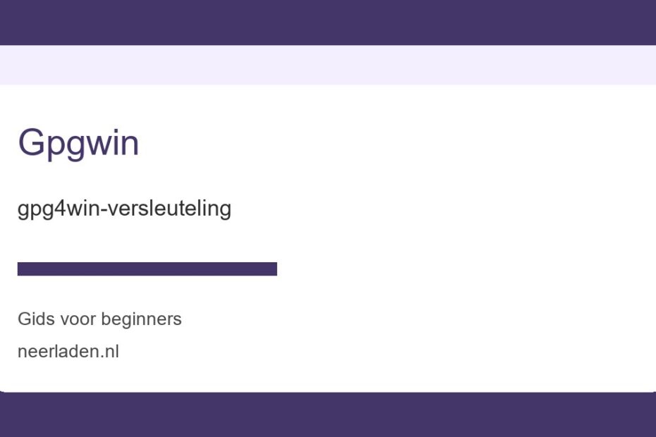 gpg4win-versleuteling voor beginners