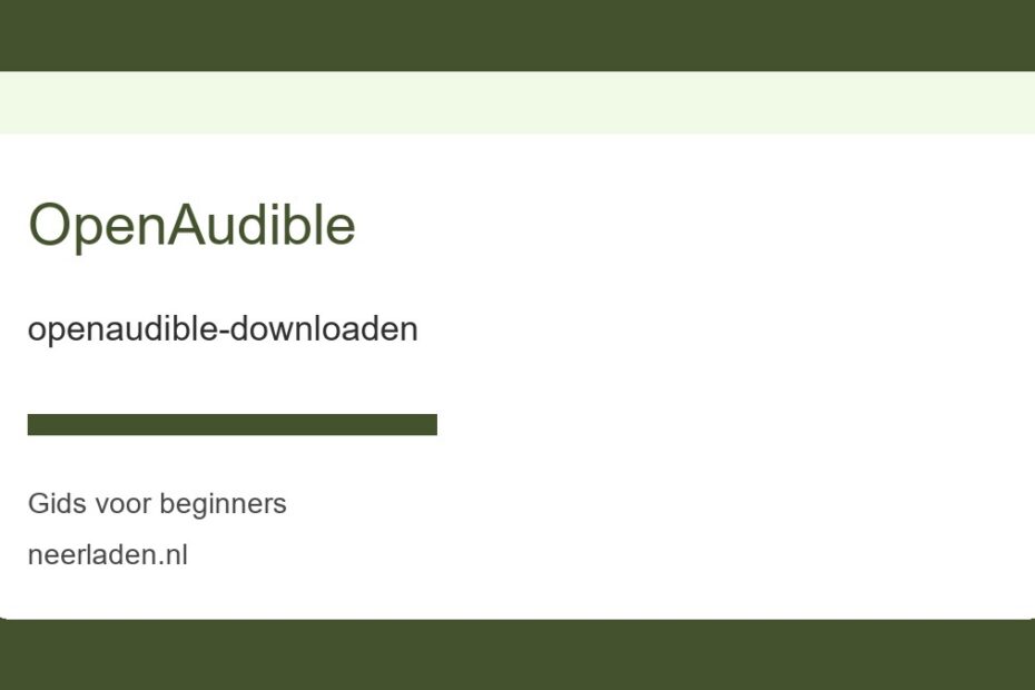 openaudible-downloaden voor beginners