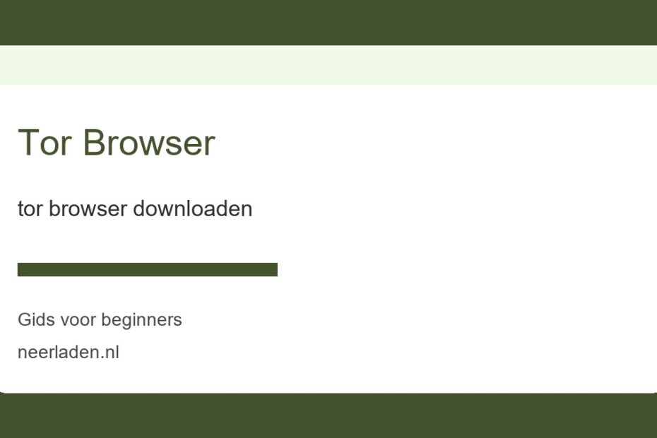 tor browser downloaden voor beginners