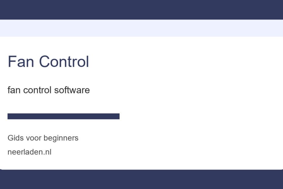 fan control software voor beginners