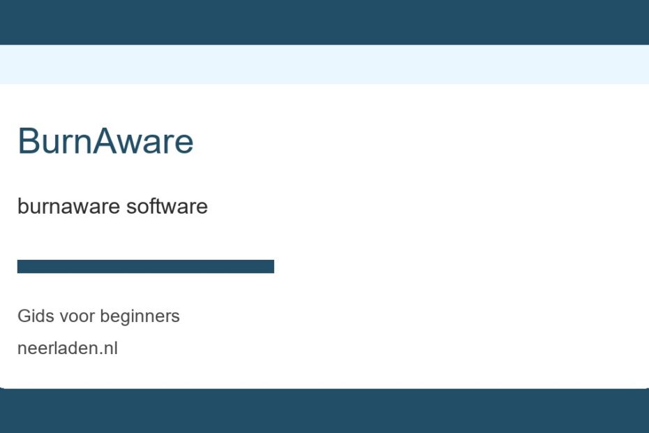 burnaware software voor beginners