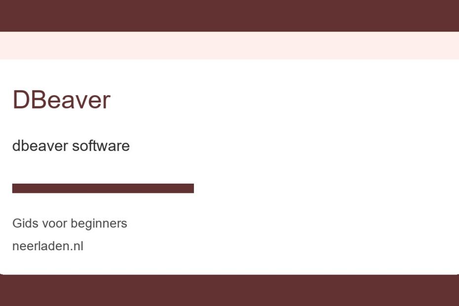 dbeaver software voor beginners