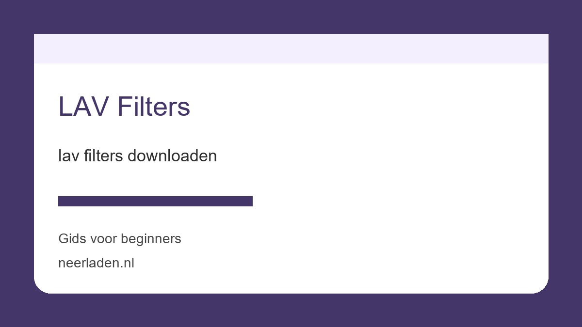 lav filters downloaden voor praktische gebruikers