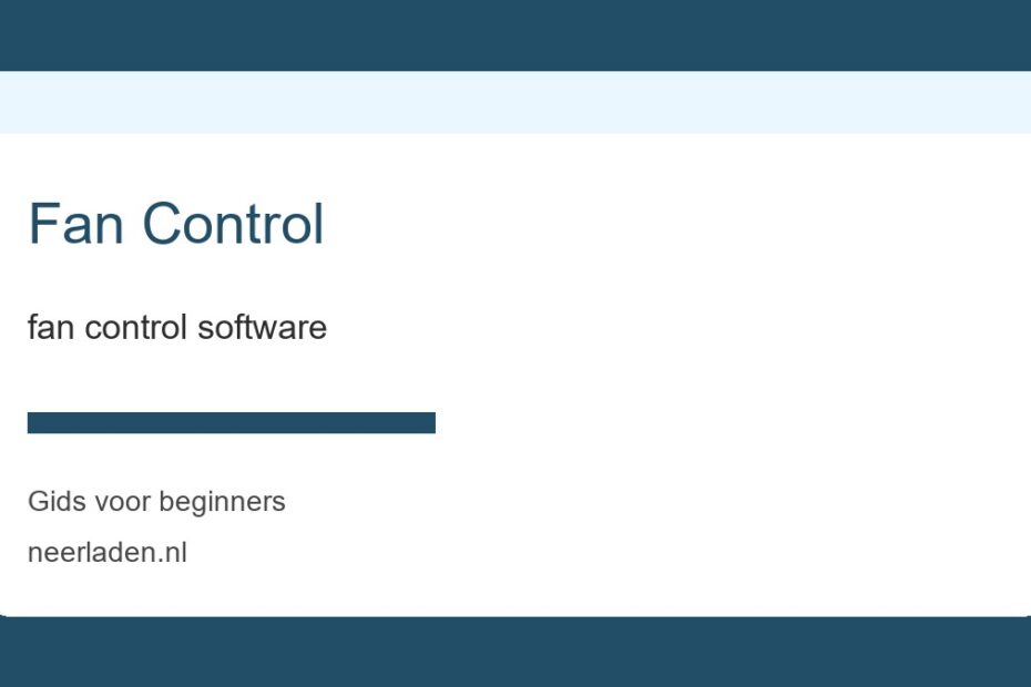 fan control software voor beginners