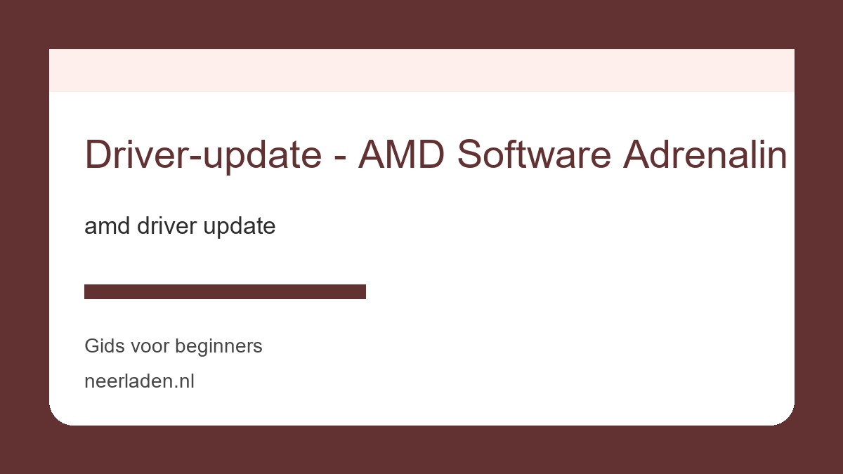 amd driver update voor Windows-gebruikers
