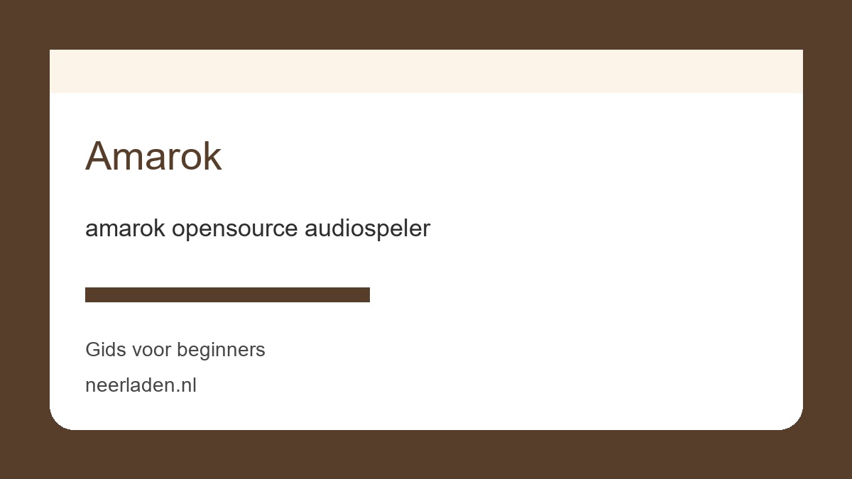 amarok opensource audiospeler voor makers en mediagebruikers