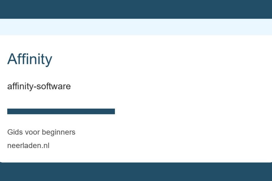 affinity-software voor beginners