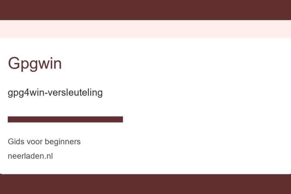 gpg4win-versleuteling voor beginners