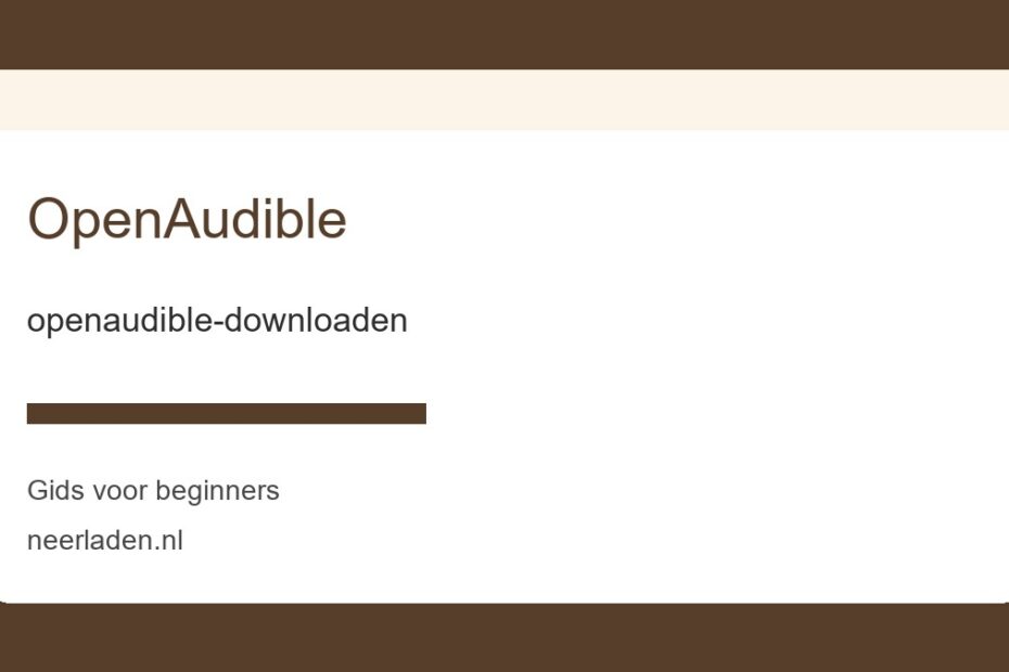 openaudible-downloaden voor beginners