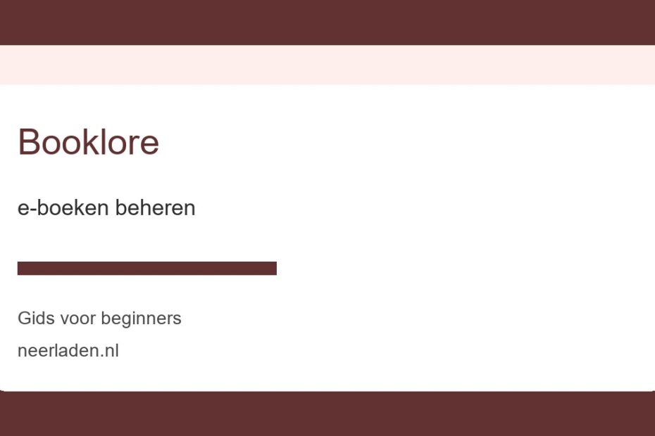 e-boeken beheren voor beginners