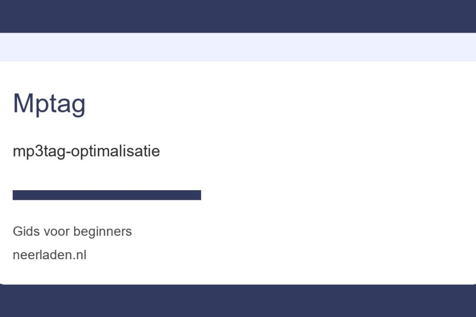 mp3tag-optimalisatie voor beginners
