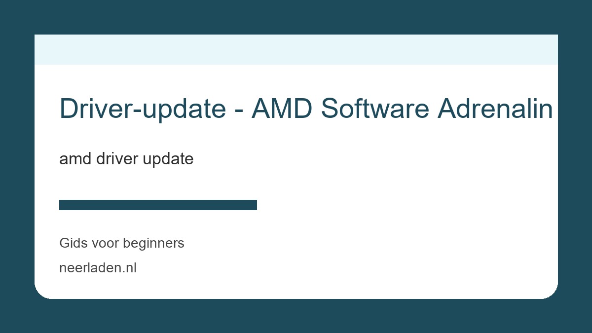 amd driver update voor Windows-gebruikers