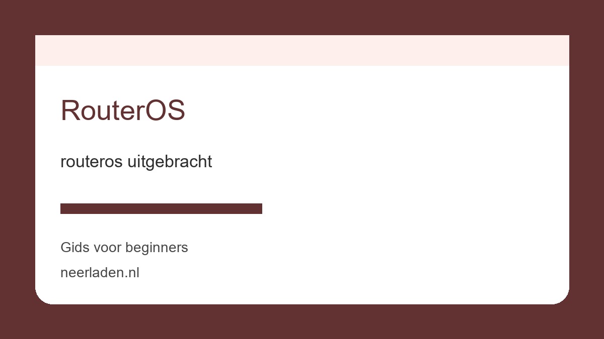 routeros uitgebracht voor veiligheidsbewuste gebruikers