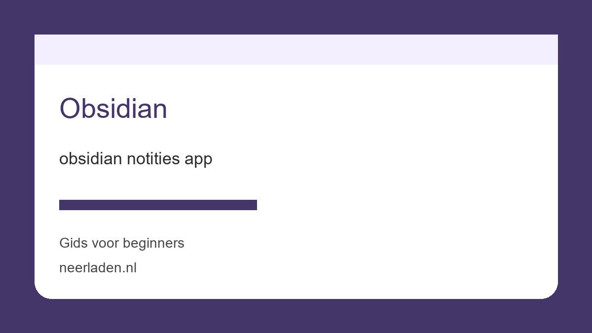 obsidian notities app voor thuisgebruikers met veel data