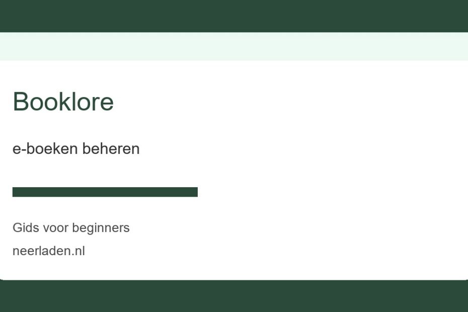 e-boeken beheren voor beginners
