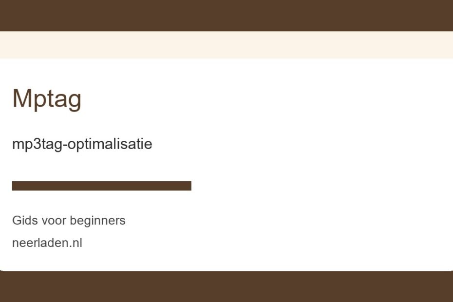 mp3tag-optimalisatie voor beginners