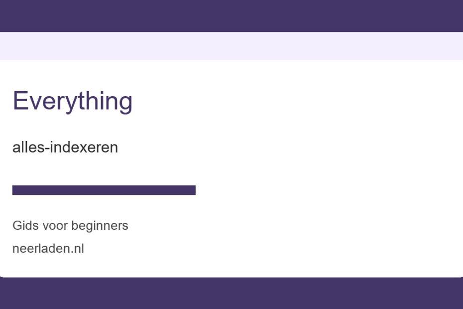 alles-indexeren voor beginners