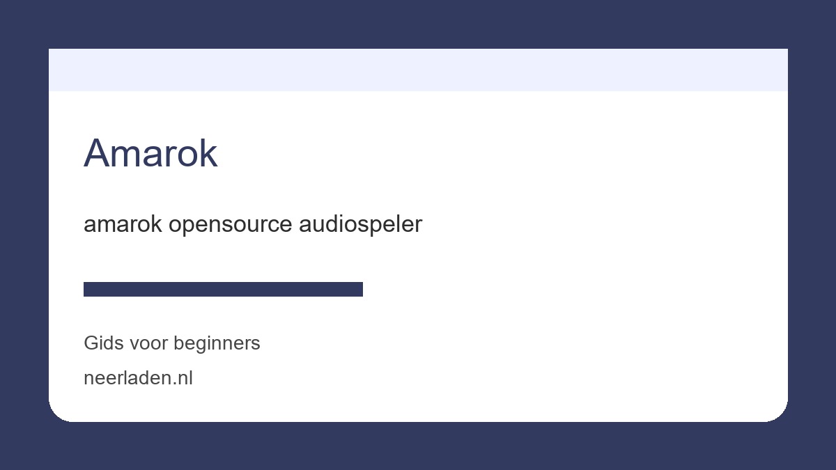 amarok opensource audiospeler voor makers en mediagebruikers