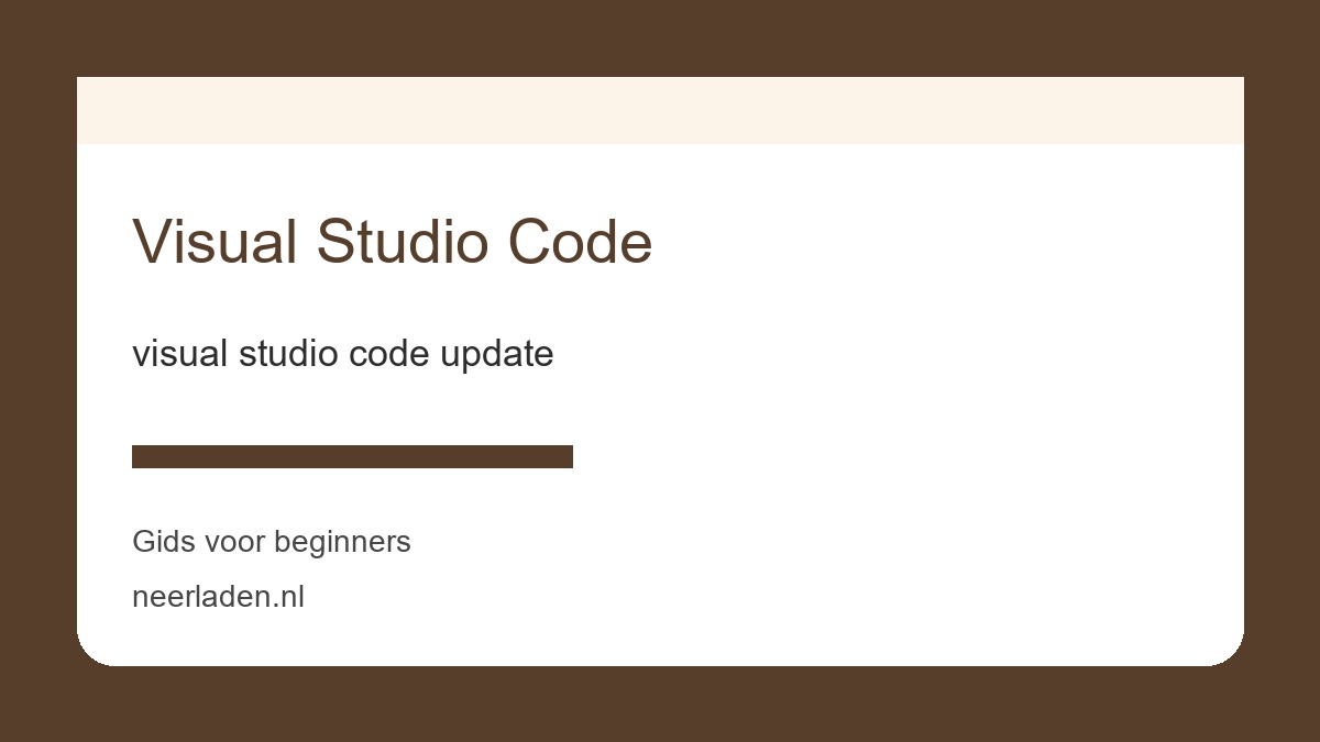 visual studio code update voor ontwikkelaars en technische gebruikers
