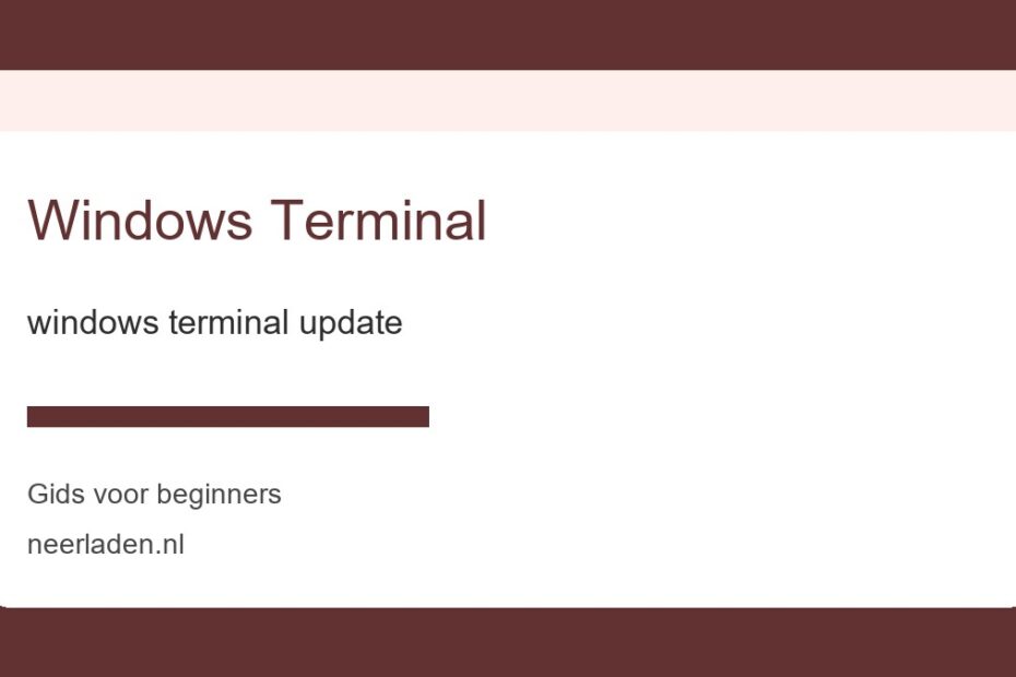 windows terminal update voor beginners