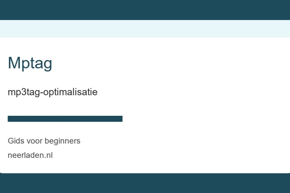 mp3tag-optimalisatie voor beginners