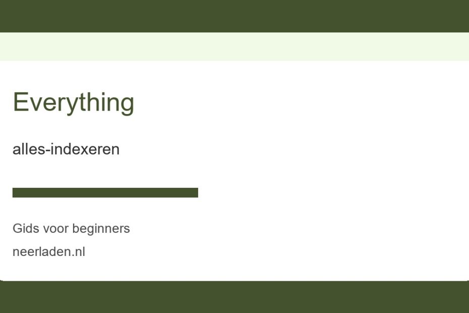 alles-indexeren voor beginners