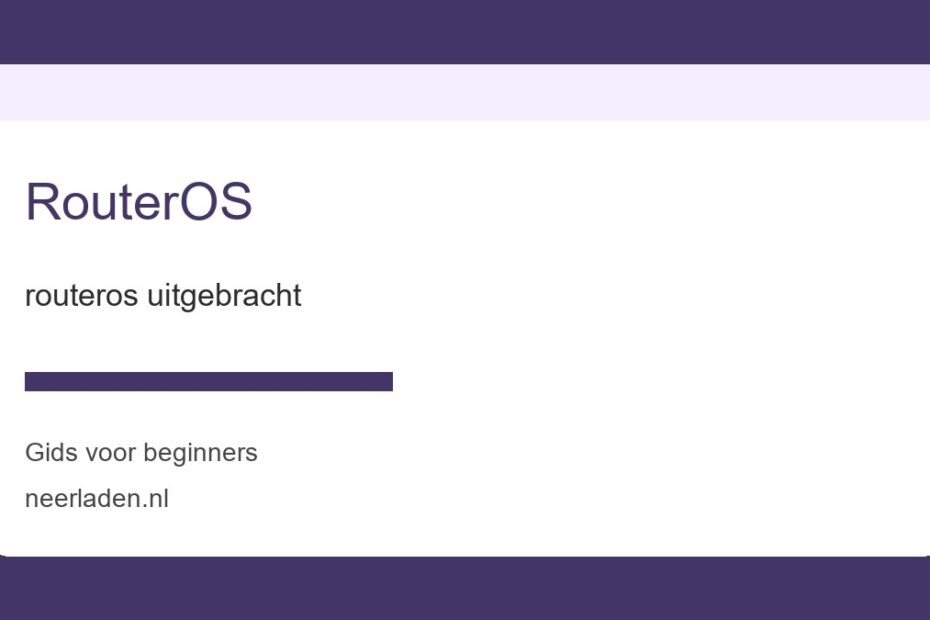 routeros uitgebracht voor beginners