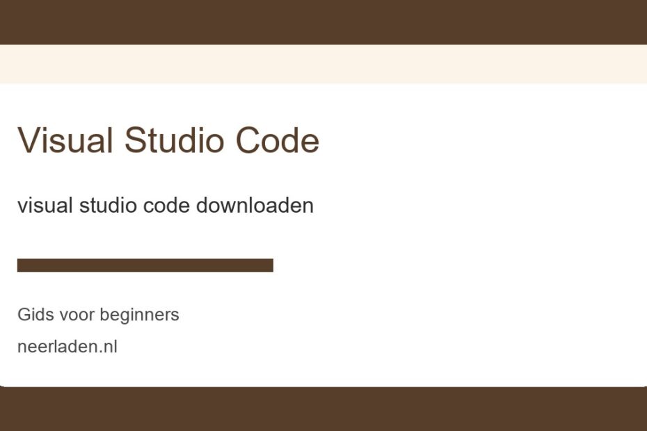 visual studio code downloaden voor beginners