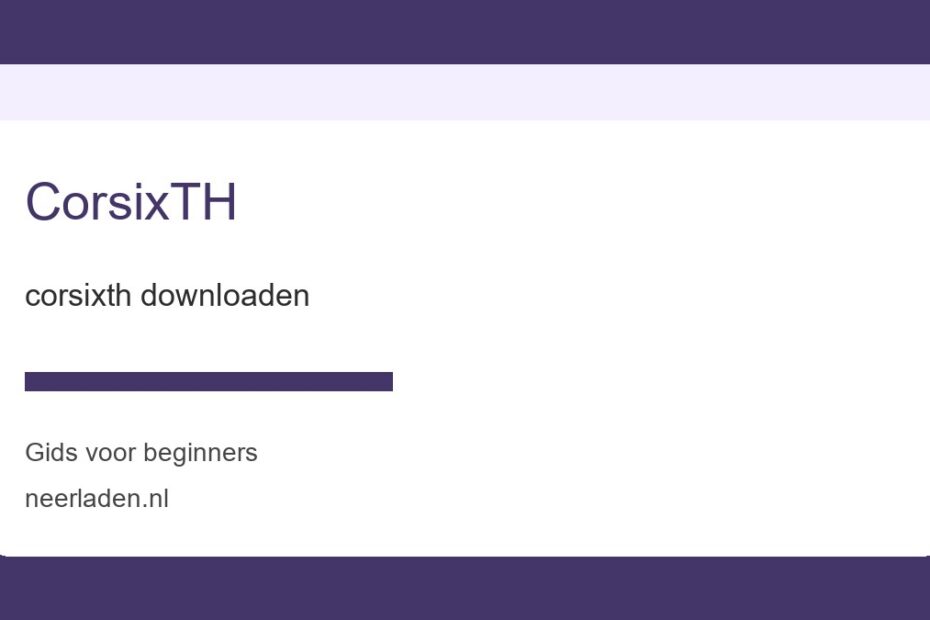 corsixth downloaden voor beginners
