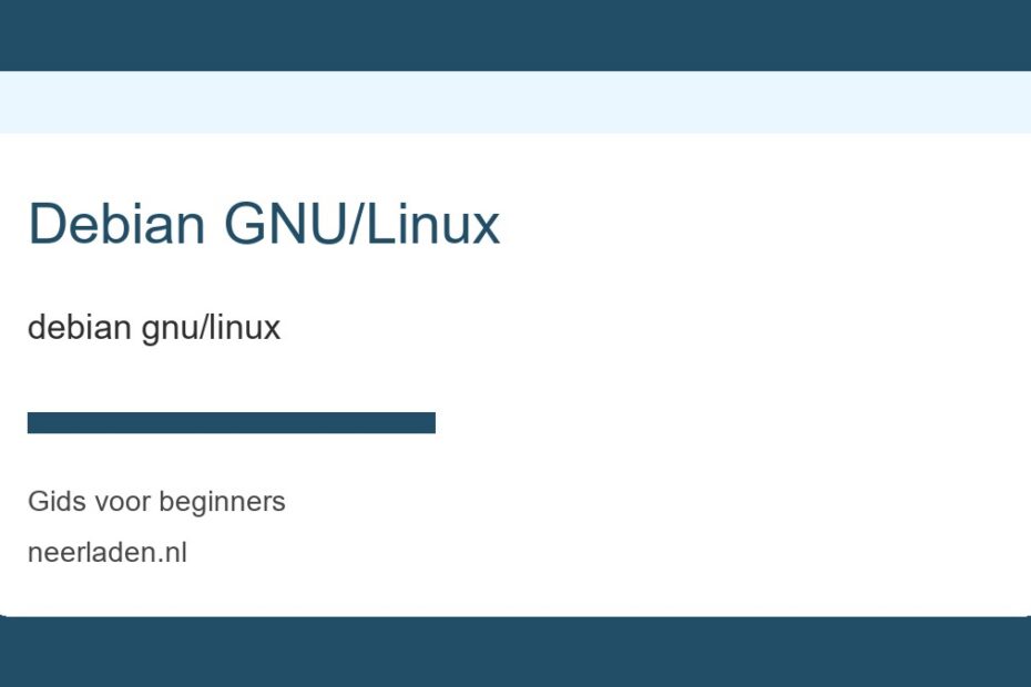 debian gnu/linux voor beginners