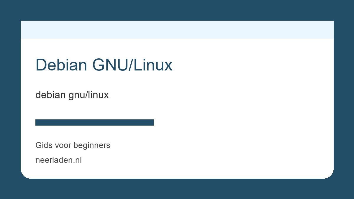 debian gnu/linux voor download- en softwaregebruikers