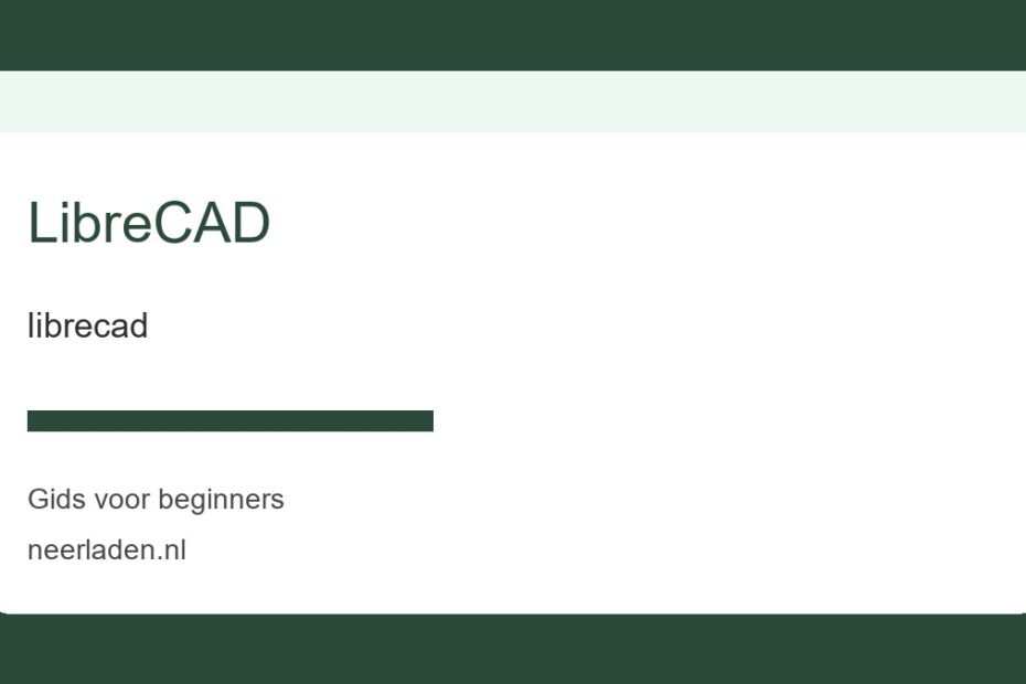 librecad voor beginners