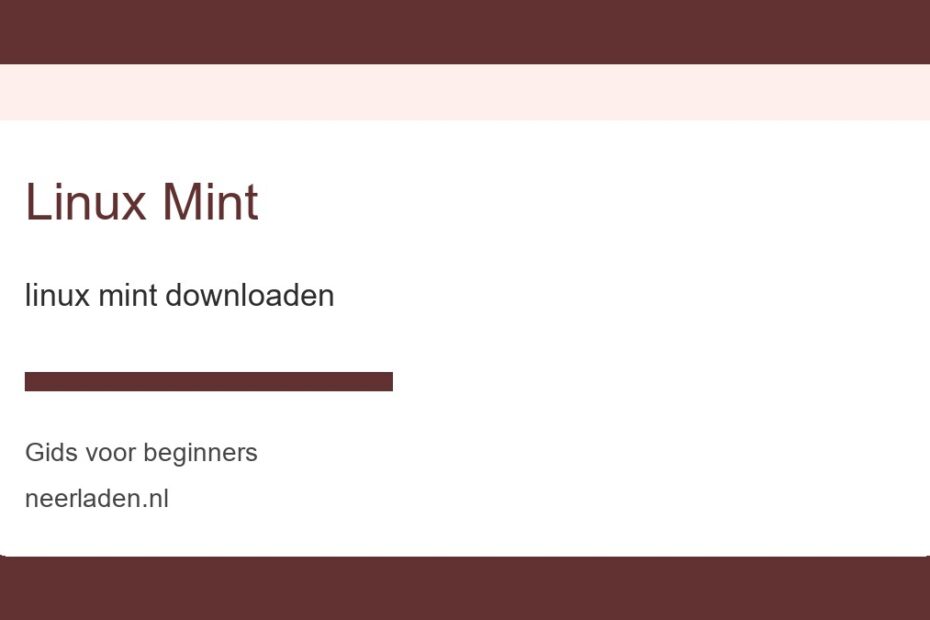 linux mint downloaden voor beginners