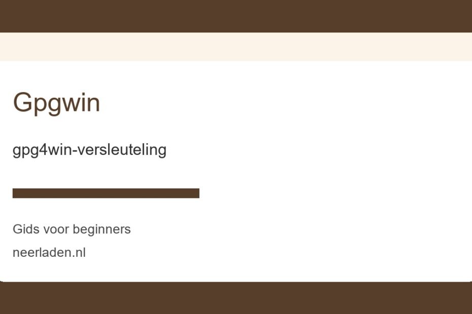 gpg4win-versleuteling voor beginners