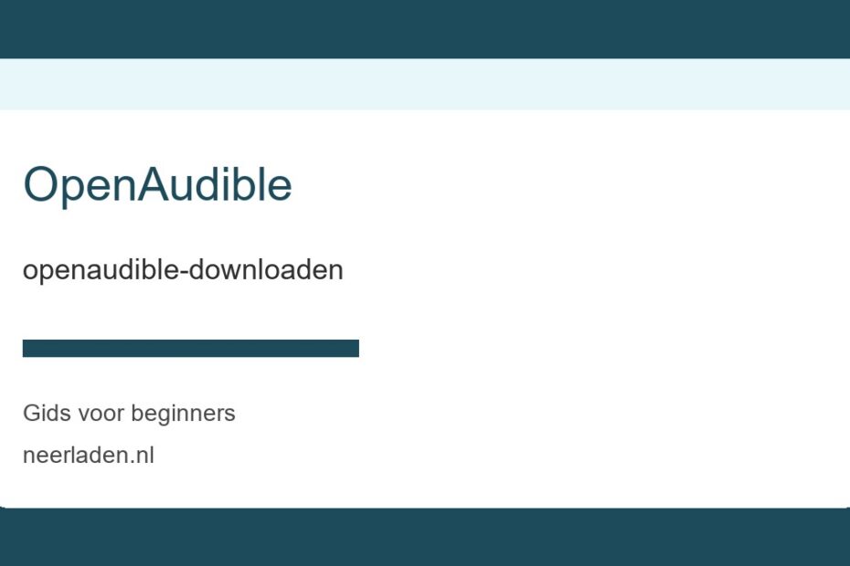 openaudible-downloaden voor beginners