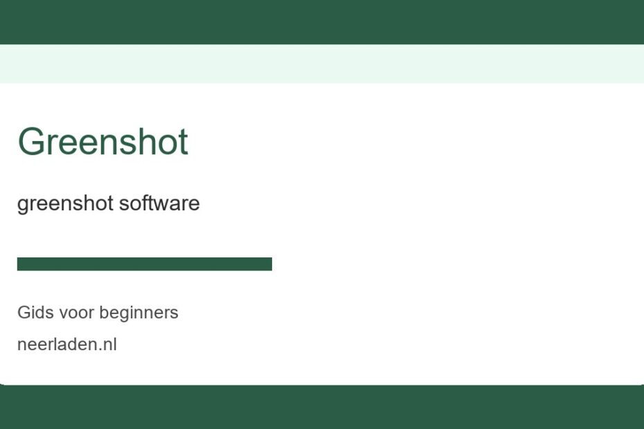 greenshot software voor beginners